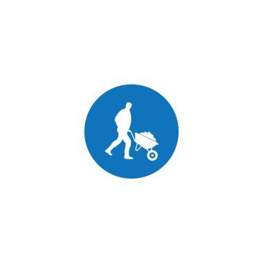 el arabası vektör simgesi, illüstrasyon logo tasarımı