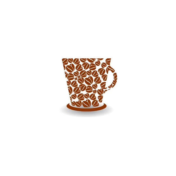 Illustrazione Dell Icona Vettoriale Della Tazza Caffè Disegno Del Logo — Vettoriale Stock