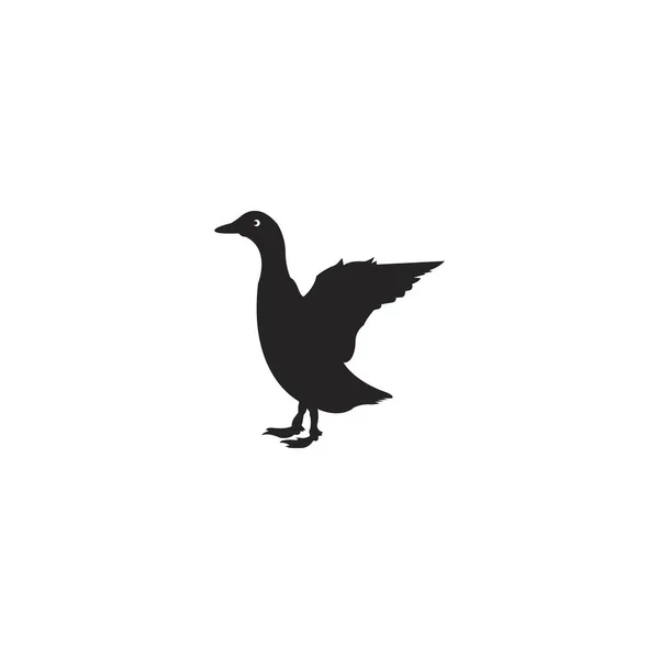 Ördek Vektör Resimli Logo Tasarımı — Stok Vektör