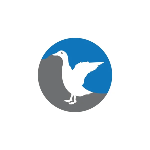 Pato Logotipo Vector Ilustración Diseño Plantilla — Vector de stock