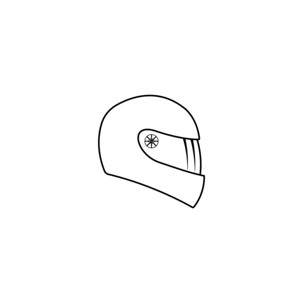 Icono Del Vector Del Casco Ilustración Logo Diseño — Vector de stock