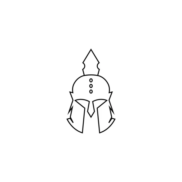 Иконка Вектора Спартанского Шлема Шаблон Рисунка — стоковый вектор