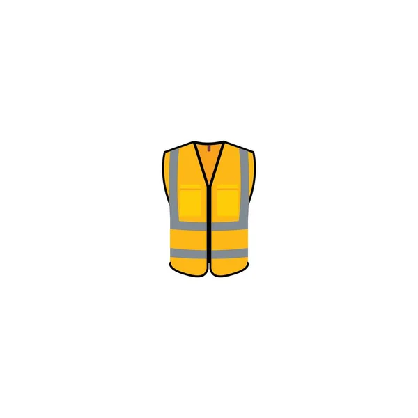 Bauarbeiter Weste Symbol Vektor Illustration Logo Design — Stockvektor
