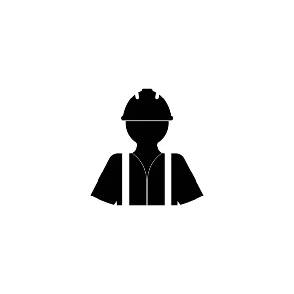 Construction Worker Vector Icon Illustration Design Template — Stock Vector