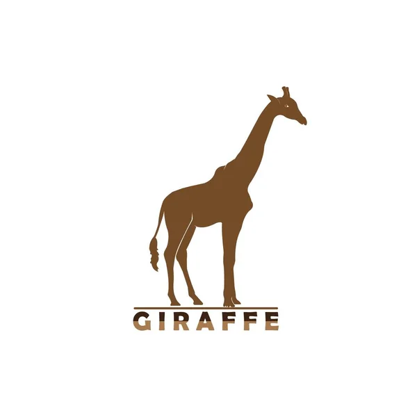 Giraffe Logo Vector Illustration Design Template — Stock Vector