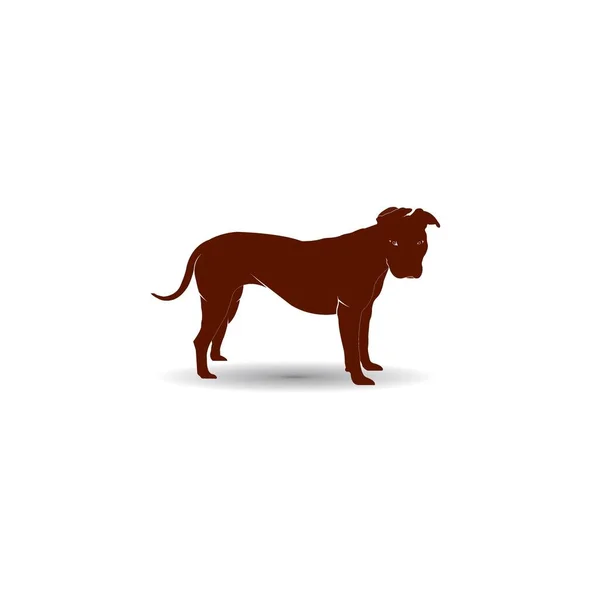 Pitbull Logo Vektorové Ilustrace Jednoduchý Design — Stockový vektor