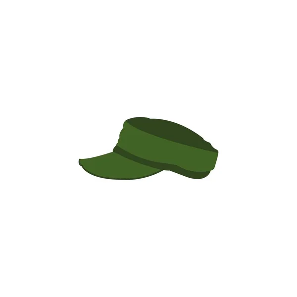 Στρατιωτική Απεικόνιση Διάνυσμα Εικονίδιο Καπέλο Απλό Σχέδιο — Διανυσματικό Αρχείο