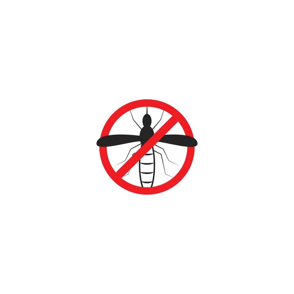 Icono Del Vector Mosquitos Plantilla Diseño Ilustración — Archivo Imágenes Vectoriales