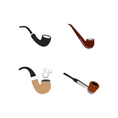Çeşitli modellerin tüten boru simgeleri, vektör illüstrasyon logosu tasarımı.