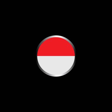 Endonezya Cumhuriyeti bayrak simgesi, vektör illüstrasyon logosu tasarımı.