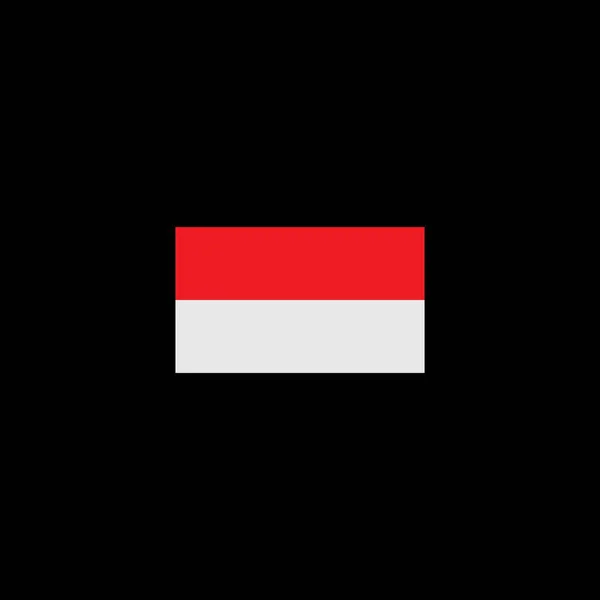 Ikona Vlajky Indonéské Republiky Design Loga Vektorového Ilustrace — Stockový vektor