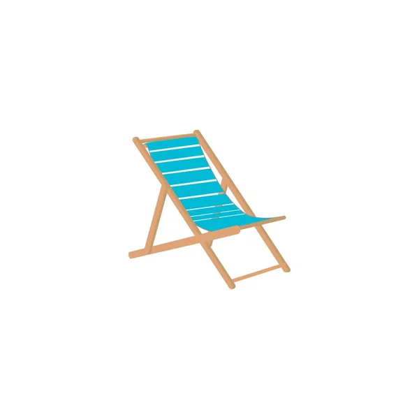 Шезлонги Стулья Принятия Солнечных Ванн Пляже Шаблон Иллюстрации — стоковый вектор