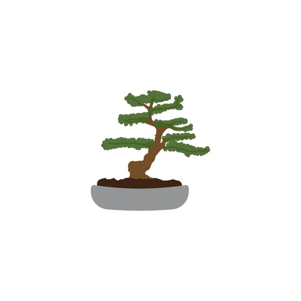 Bonsai Zierpflanze Ikone Vektor Illustration Design — Stockvektor