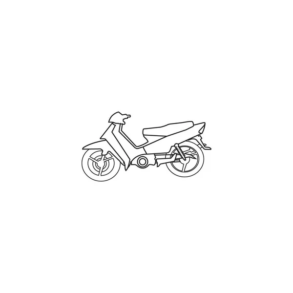 Motorbike Vector Icon Illustration Flat Design Template — Stock Vector