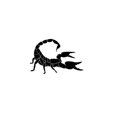 Akrep logosu vektör çizim şablonu.