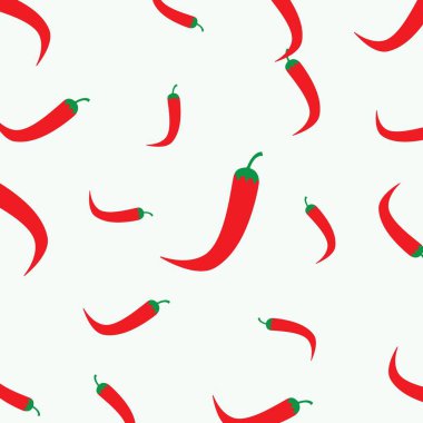Pepper Simgeleri, Chili Simgeleri Kusursuz Desen Vektör Sanatı İllüstrasyonu