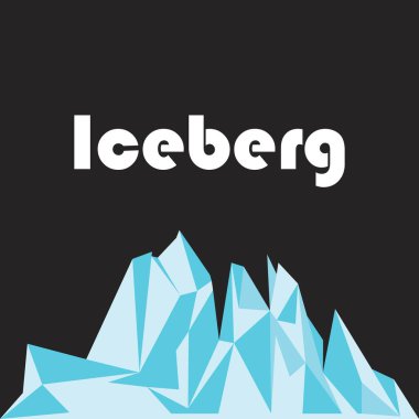 iceberg simge vektörü, illüstrasyon tasarım şablonu .