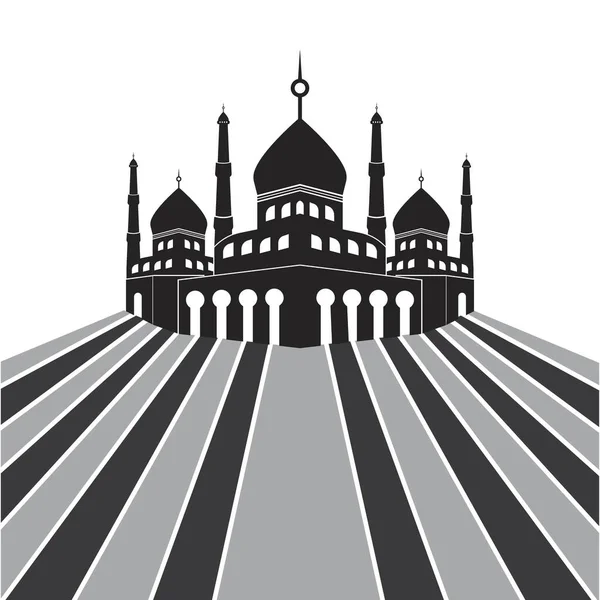 Logo Vector Mezquita Plantilla Diseño Símbolo Ilustración — Archivo Imágenes Vectoriales