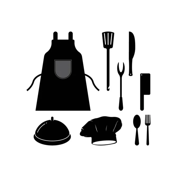 Conjunto Utensilios Cocina Icons Vector Diseño Ilustración — Archivo Imágenes Vectoriales