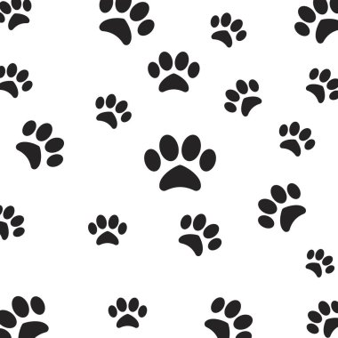 köpek ayak izleri logo arkaplan çizimi soyut tasarım.
