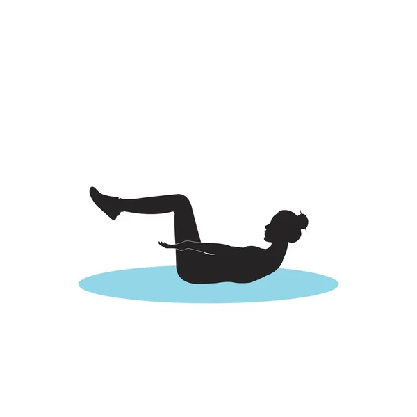 Yoga Vektor Symbol Illustration Design Vorlage Und Hintergrund — Stockvektor