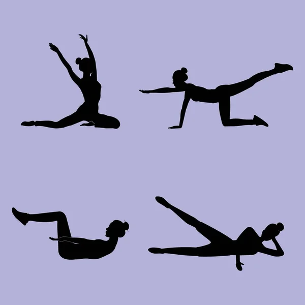 Yoga Icoon Logo Geïsoleerd Teken Symbool Vector Illustratie Verzameling Van — Stockvector