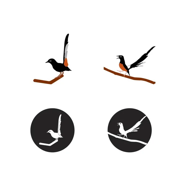 Illustration Vectorielle Oiseau Super Gazouillant Peut Être Utilisé Comme Logo — Image vectorielle