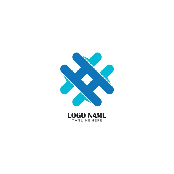 Hashtag Logo Vector Ilustración Diseño Plantilla — Vector de stock