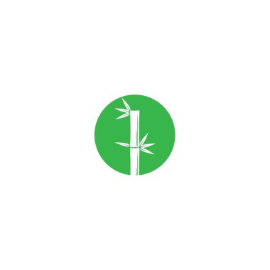 Bambu ağacı vektör simgesi logo tasarımı.