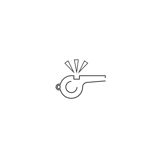 Silbato Vector Icono Ilustración Diseño Simple — Archivo Imágenes Vectoriales