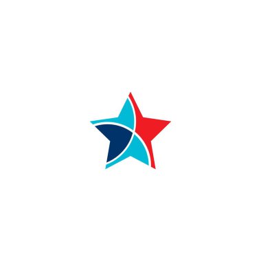 Yıldız logo vektörü, illüstrasyon tasarım şablonu.