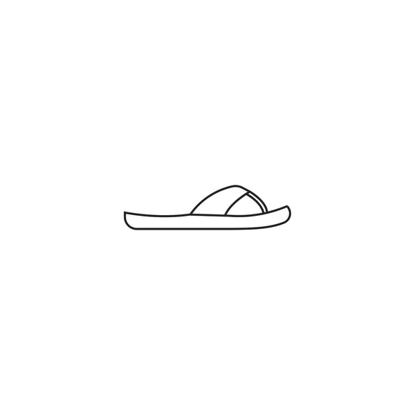 Flip Flops Logo Vector Illustration Simple Design — Stock Vector