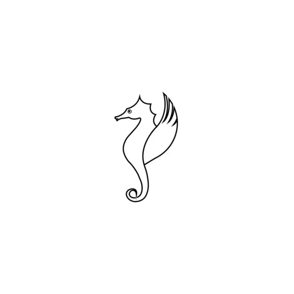 Seepferdchen Logo Vektor Illustration Design Vorlage — Stockvektor