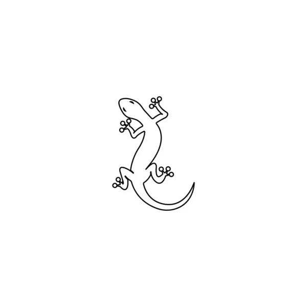 House Lizard Vector Icon Illustration Simple Design — Stock Vector