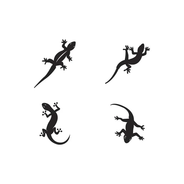 Casa Lagarto Vector Icono Ilustración Diseño Simple — Archivo Imágenes Vectoriales