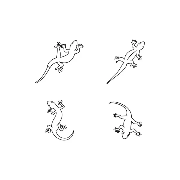 House Lizard Vector Icon Illustration Simple Design — 스톡 벡터