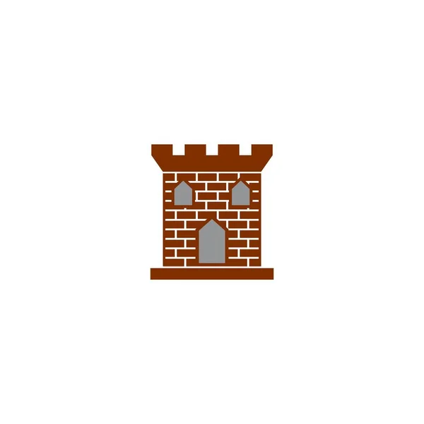 Ícone Vetor Castelo Modelo Logotipo Projeto Ilustração —  Vetores de Stock