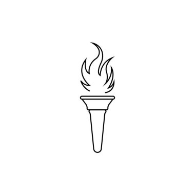 torch icon vector illustration logo design and backgraound.