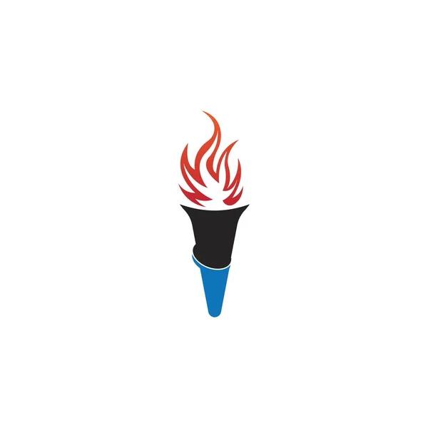 Torch Icon Vector Illustration Logo Design Backgraound — Archivo Imágenes Vectoriales