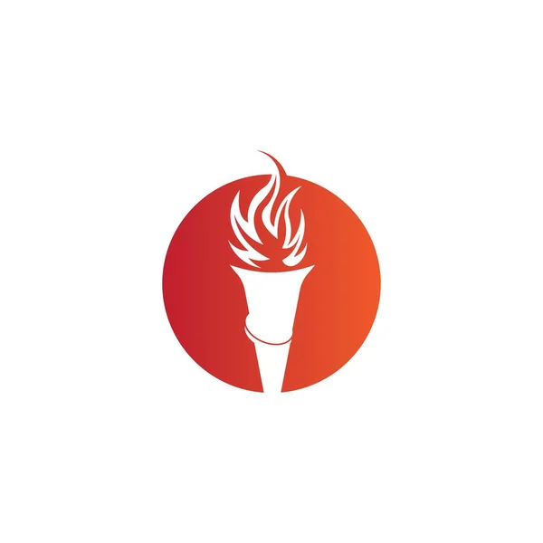 Torch Icon Vector Illustration Logo Design Backgraound — Archivo Imágenes Vectoriales