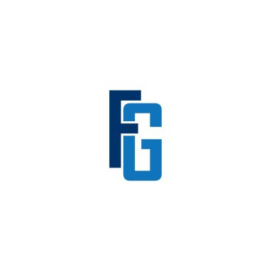 FG harfi logo vektör çizimi basit tasarım