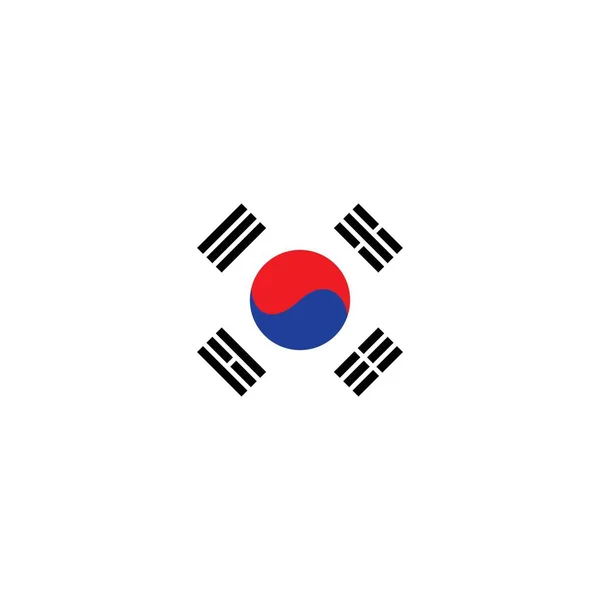 Logo Della Bandiera Coreana Meridionale Disegno Simbolo Vettoriale Illustrazione — Vettoriale Stock