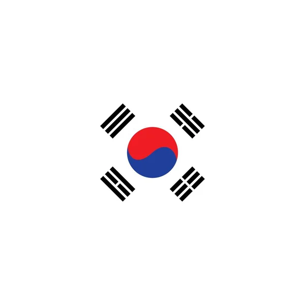 South Korea Flag Logo Vector Illustration Symbol Design — Stockový vektor