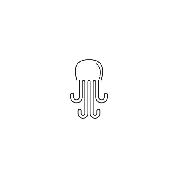 Jellyfish Vector Icon Illustration Simple Design — Stockový vektor