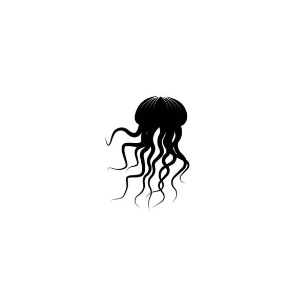 Jellyfish Vector Icon Illustration Simple Design — Stock Vector