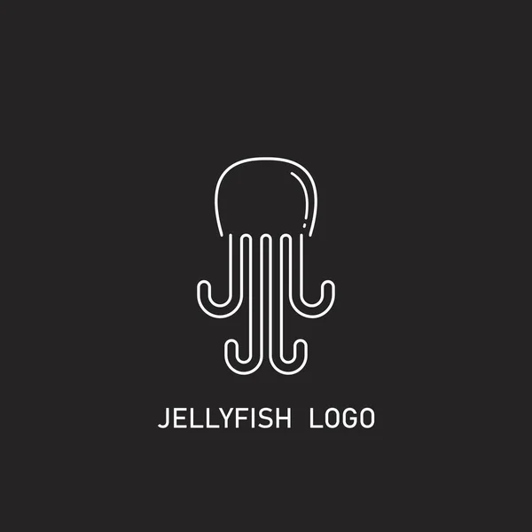 Jellyfish Vector Icono Ilustración Diseño Simple — Vector de stock