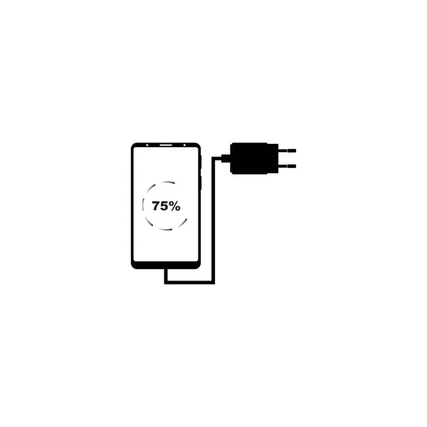 Mobile Phone Charger Icon Vector Illustration Logo Design — Stockvector