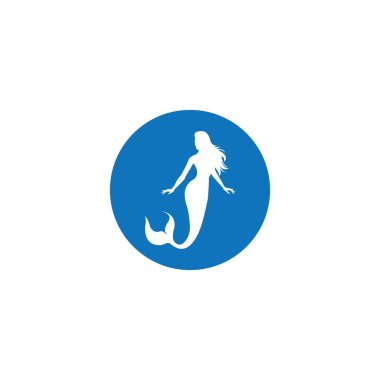 Mermaid logo vector illustration design template.