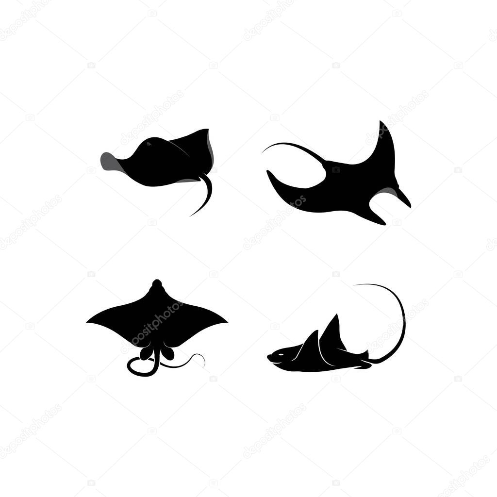 Stingray logo vector illustration design template.