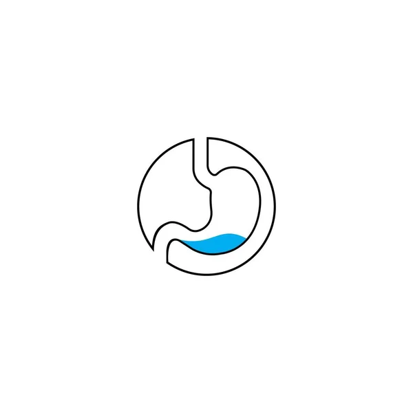 Логотип Уходу Желудком Векторная Иллюстрация Шаблон Дизайна Символа — стоковый вектор